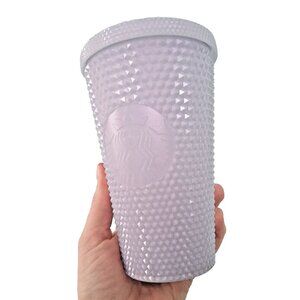 STARBUCKS LAVENDER White ICE 2021 Holiday Studded TUMBLER COLD CUP 16oz